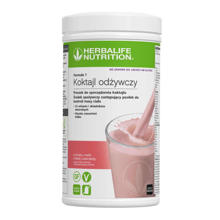 Koktajl odżywczy wegański o smaku malin i białej czekolady 500 g