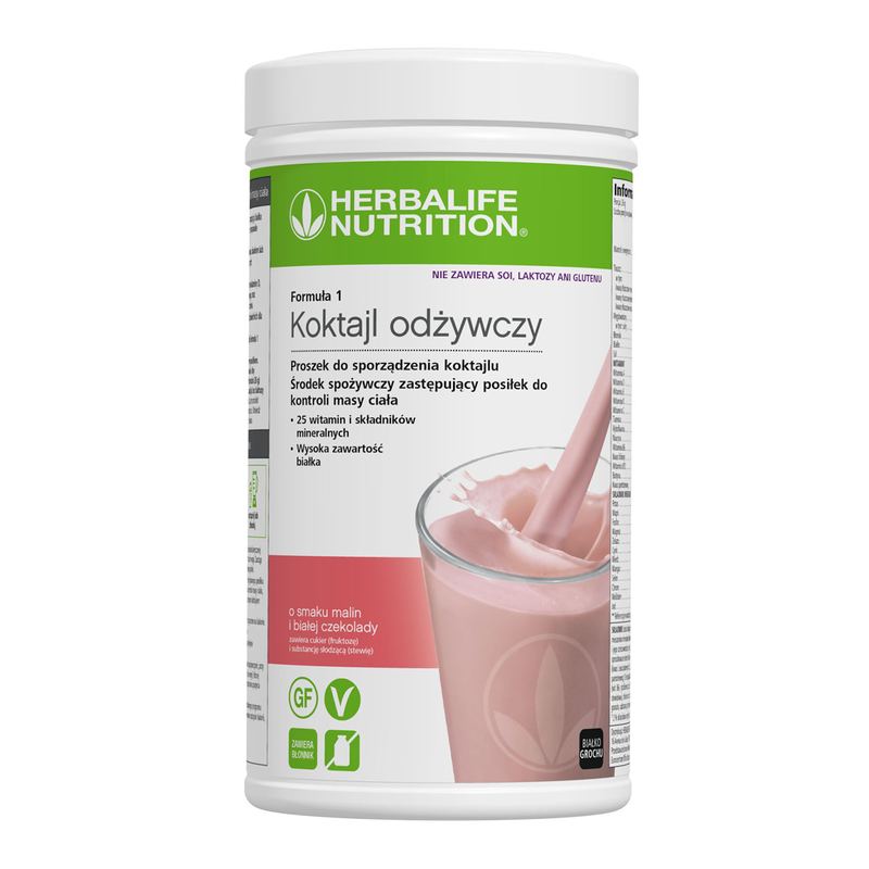 Koktajl odżywczy wegański o smaku malin i białej czekolady 500 g